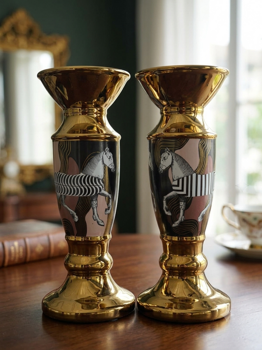 MODERN GOLD DECORATIVE CENTERPIECE VASE SET