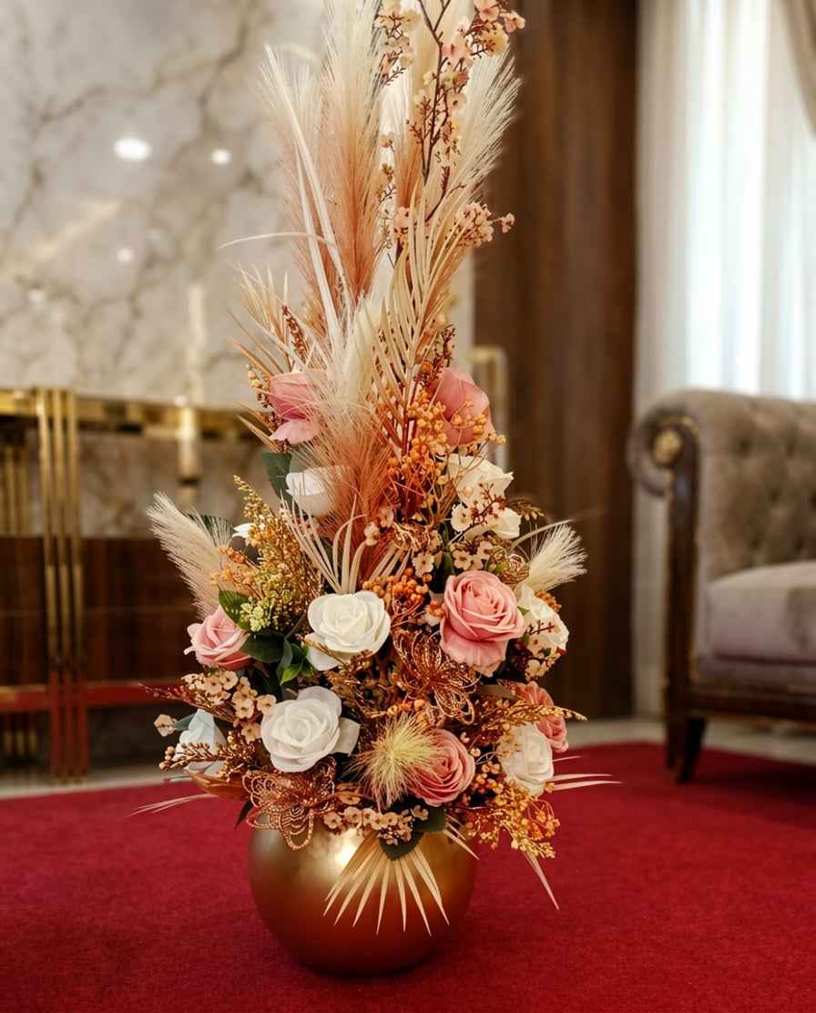 The Blush & Botanical Golden Luxe Arrangement