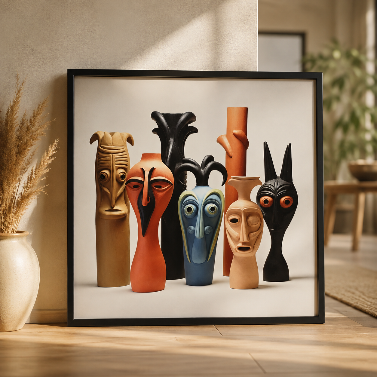 Tribal Framed Painting Wall Art