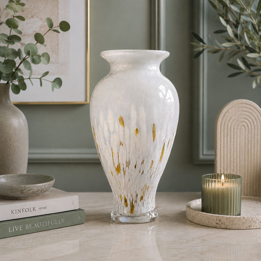 Handcrafted Blown Glass Decorative Vase Large