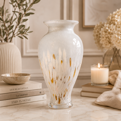 Handcrafted Blown Glass Decorative Vase Large