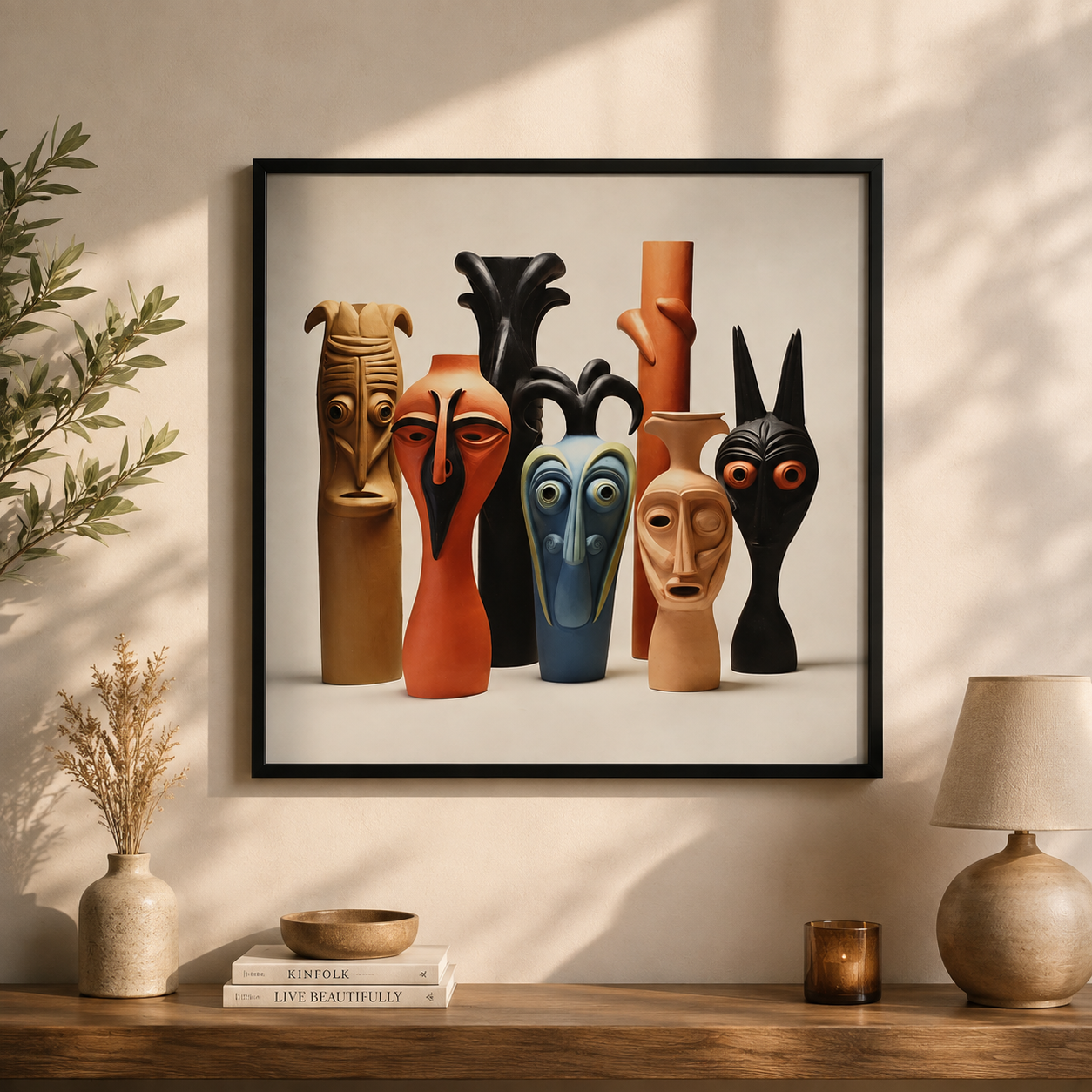 Tribal Framed Painting Wall Art