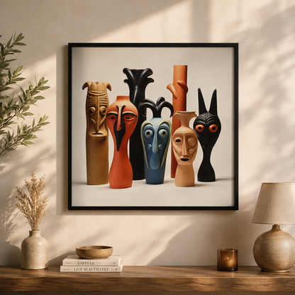 Tribal Framed Painting Wall Art