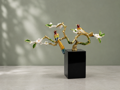 Porcelain Bird Branch Figurines