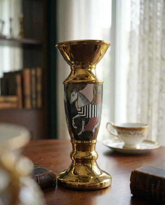 MODERN GOLD DECORATIVE CENTERPIECE VASE SET