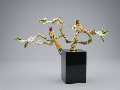 Porcelain Bird Branch Figurines