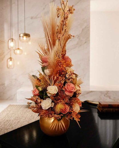The Blush & Botanical Golden Luxe Arrangement