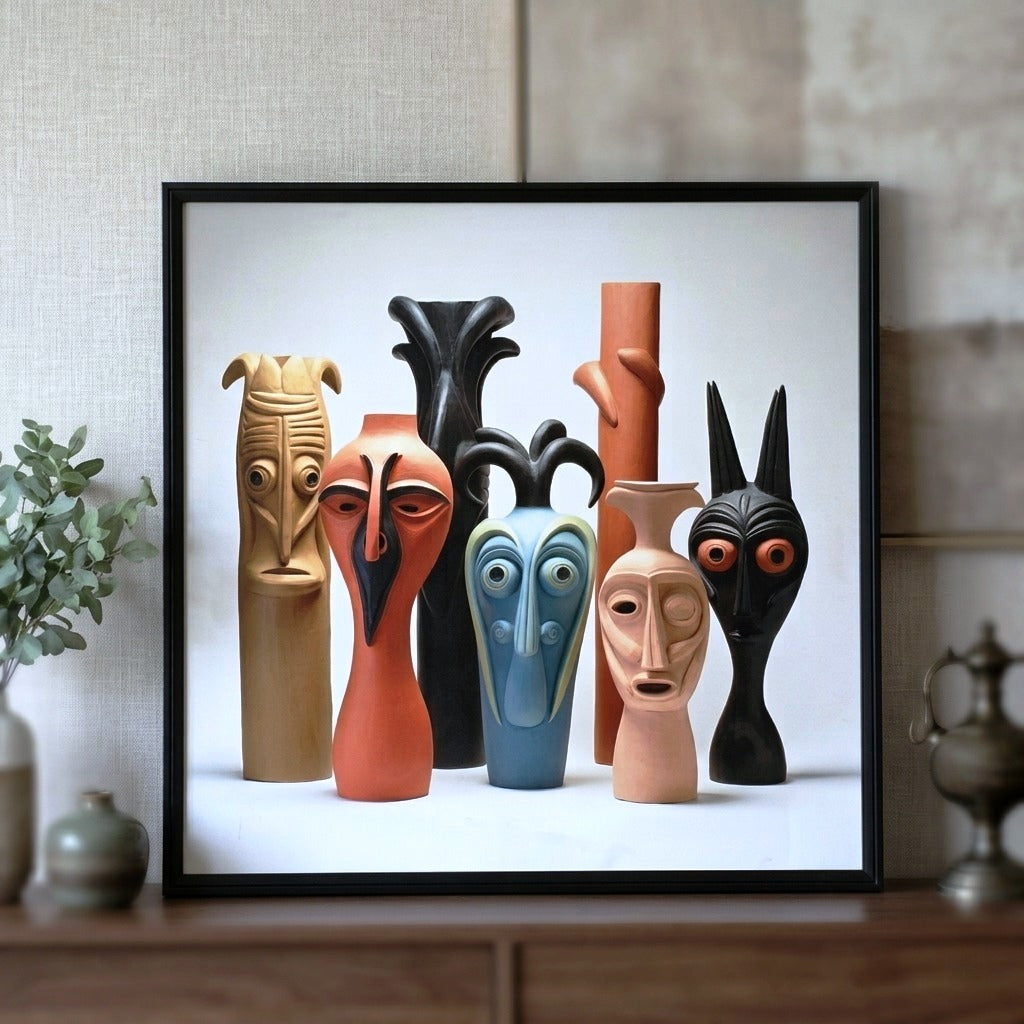 Tribal Framed Painting Wall Art