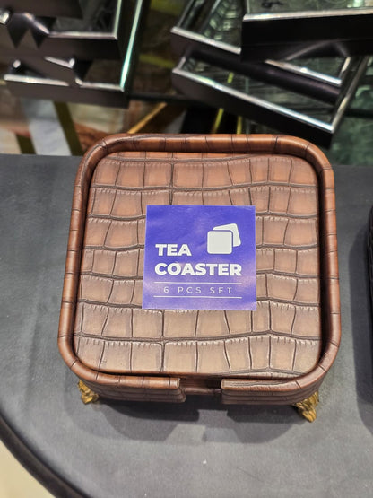 Premium Luxury Tea Coaster Set – 6 Pcs