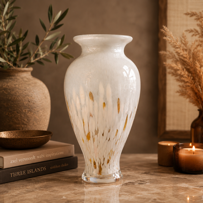 Handcrafted Blown Glass Decorative Vase Large