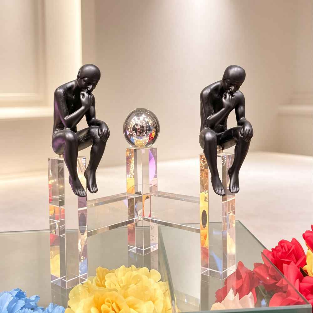 Abstract Thinker Sculpture