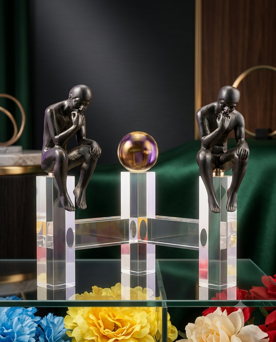 Abstract Thinker Sculpture