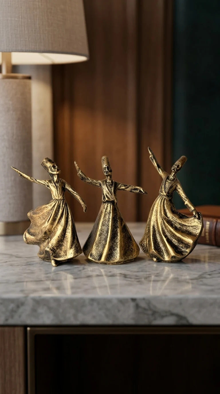 Whirling Dervish Figurine Set (3 Pieces)