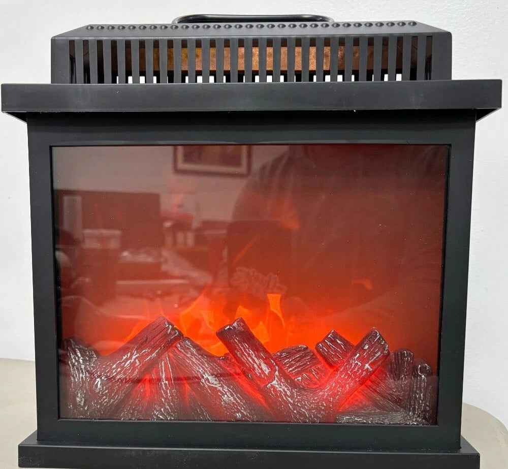 Battery-Operated LED Fireplace Lantern