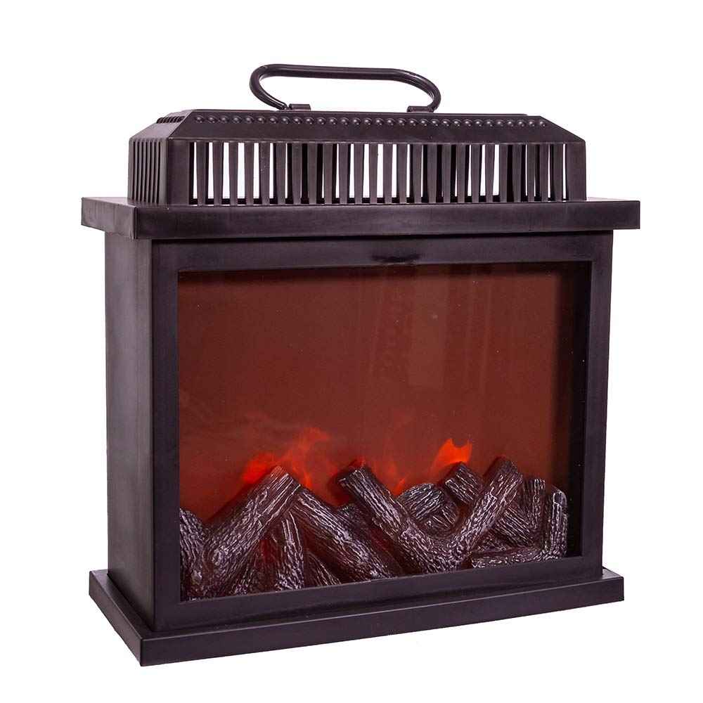 Battery-Operated LED Fireplace Lantern