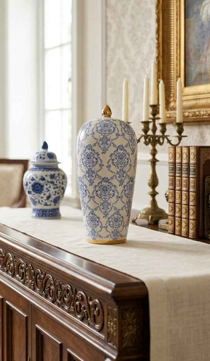 Blue & White Chinoiserie Vases
