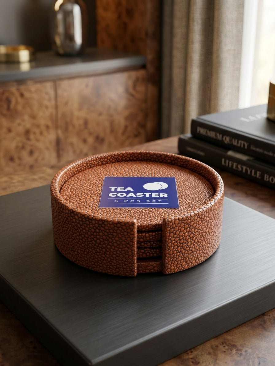 Premium Luxury Tea Coaster Set – 6 Pcs