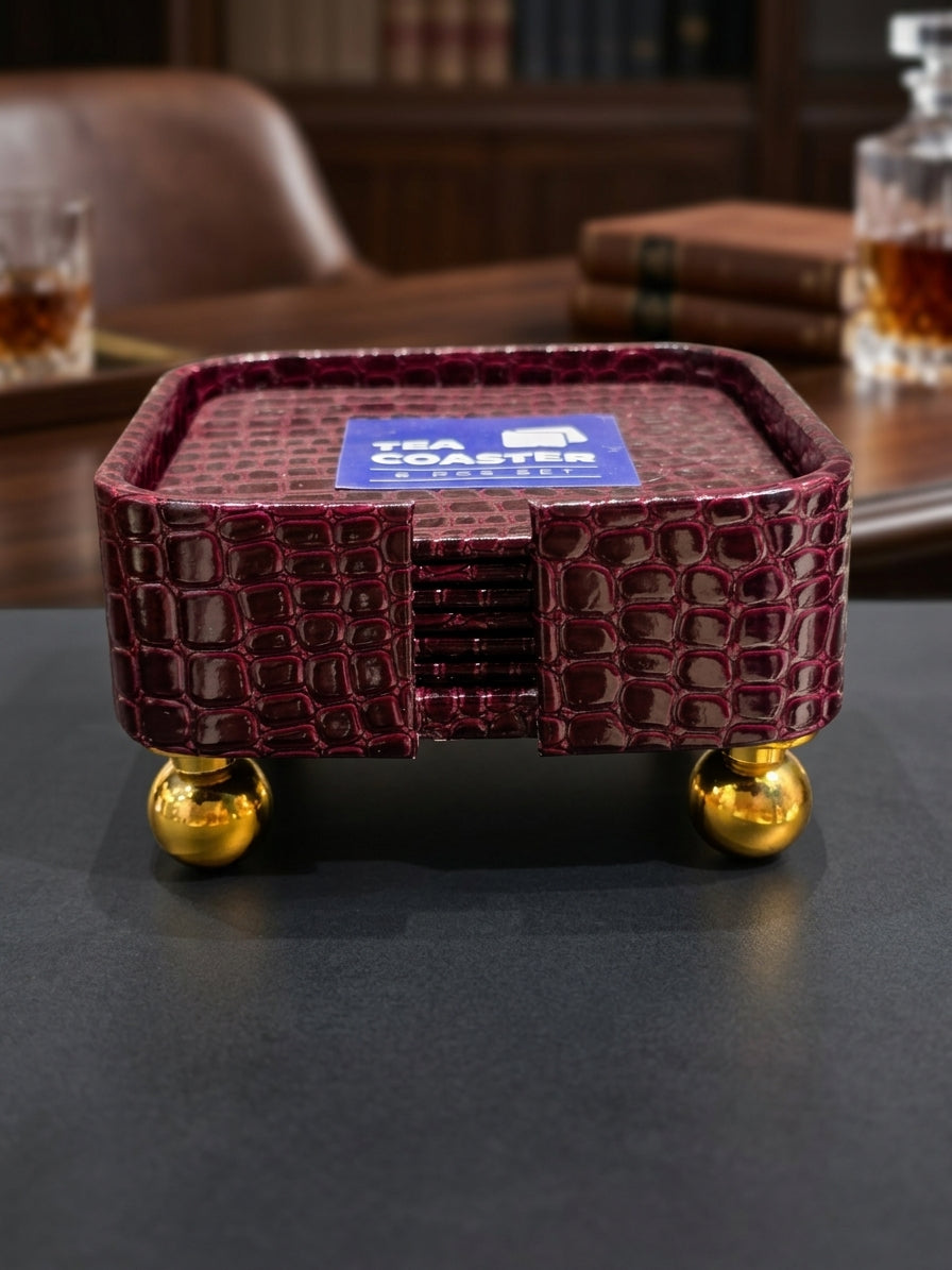 Premium Luxury Tea Coaster Set – 6 Pcs