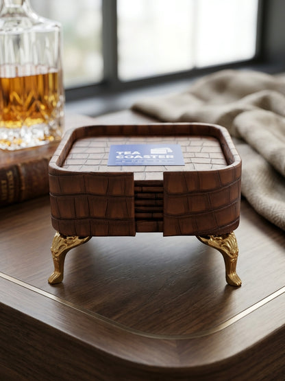 Premium Luxury Tea Coaster Set – 6 Pcs