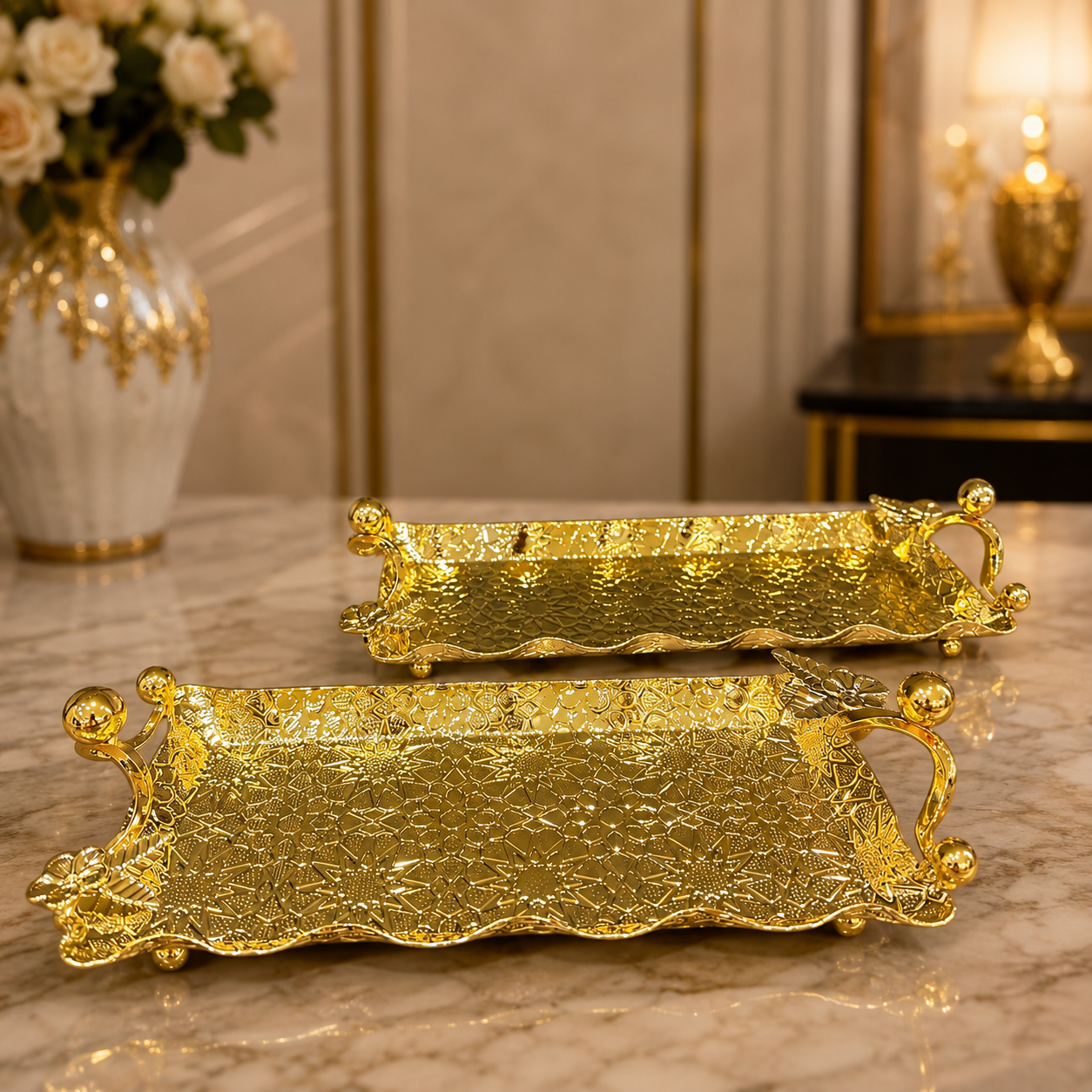 GILDED GRACE TRAYS - Home Decor Pakistan  | Decor Lounge pk