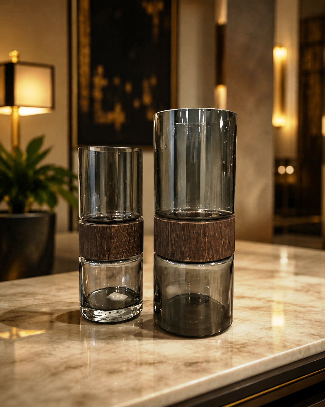 TWILIGHT TIMBER VASE - Home Decor Pakistan  | Decor Lounge pk