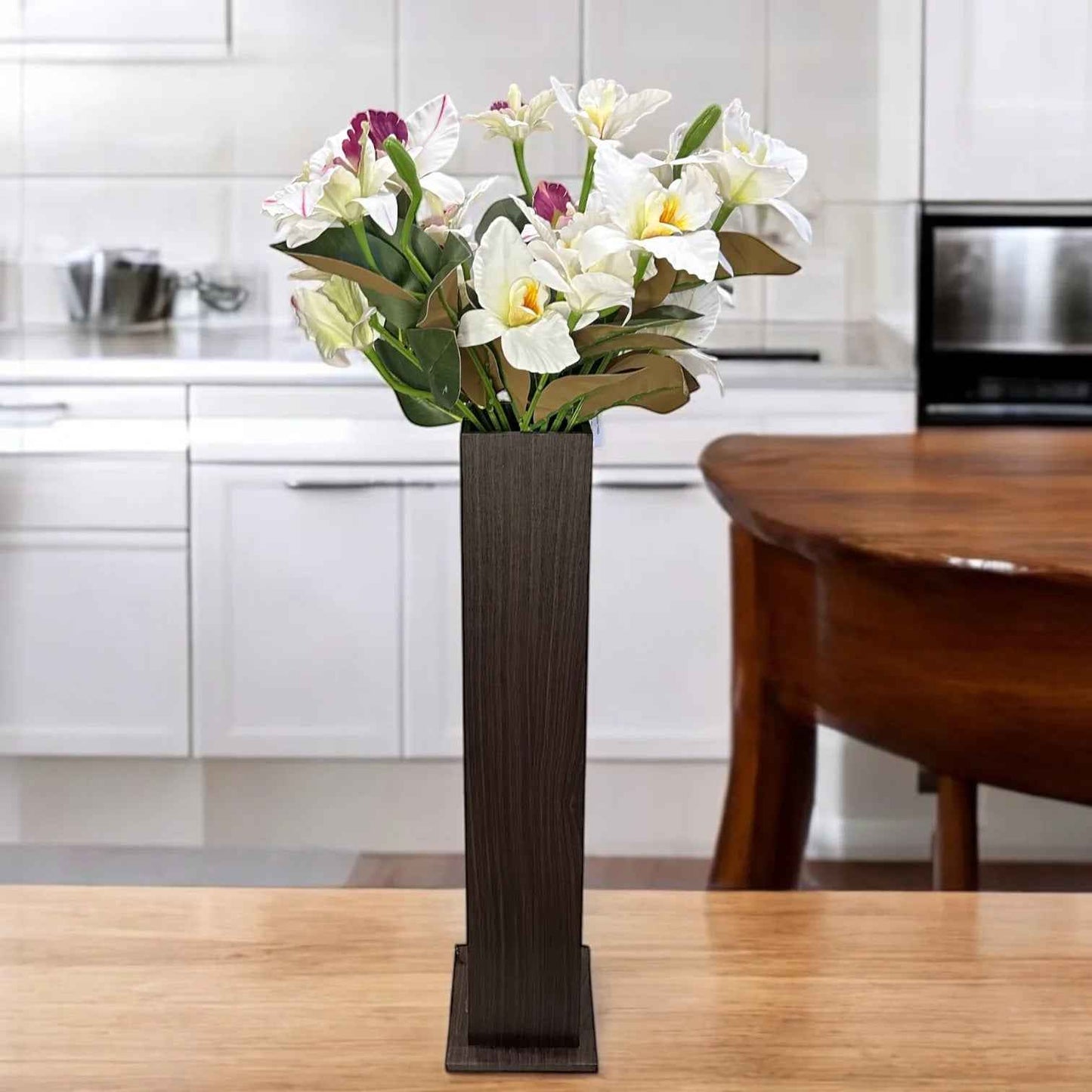 WOODEN FLOWER VASE